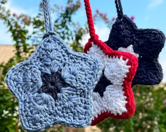 Crochet Star Bag / Small Pocket Bag / Car Hanging / Bag Charm