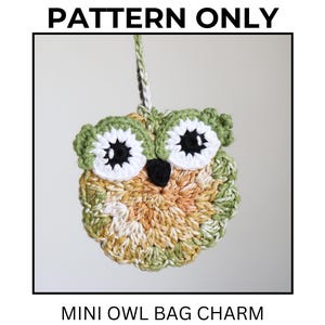 Mini Eulen Tasche Häkelanleitung / kleine Beutel / Taschenanhänger / Auto Aufhänger
