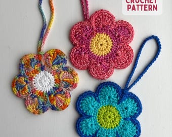 Flower Bag Crochet Pattern / 3-in-1 /Small Pouch / Coaster / Purse (PDF Pattern)