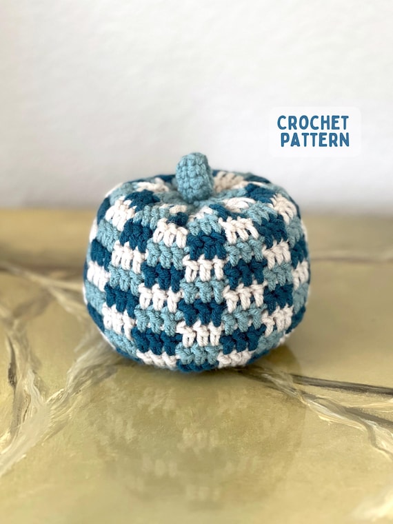 20 Fall Crochet Patterns for Cozy Home Decor 6 Country Check Pumpkin Crochet Pattern