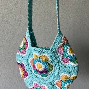 PATTERN ONLY: Bloom Burst Pattern Collection / Crochet Hexagon / Flower Bag / Purse / Flower Motif image 4