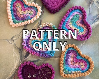 PATTERN ONLY: Crochet Heart Trinket Dish