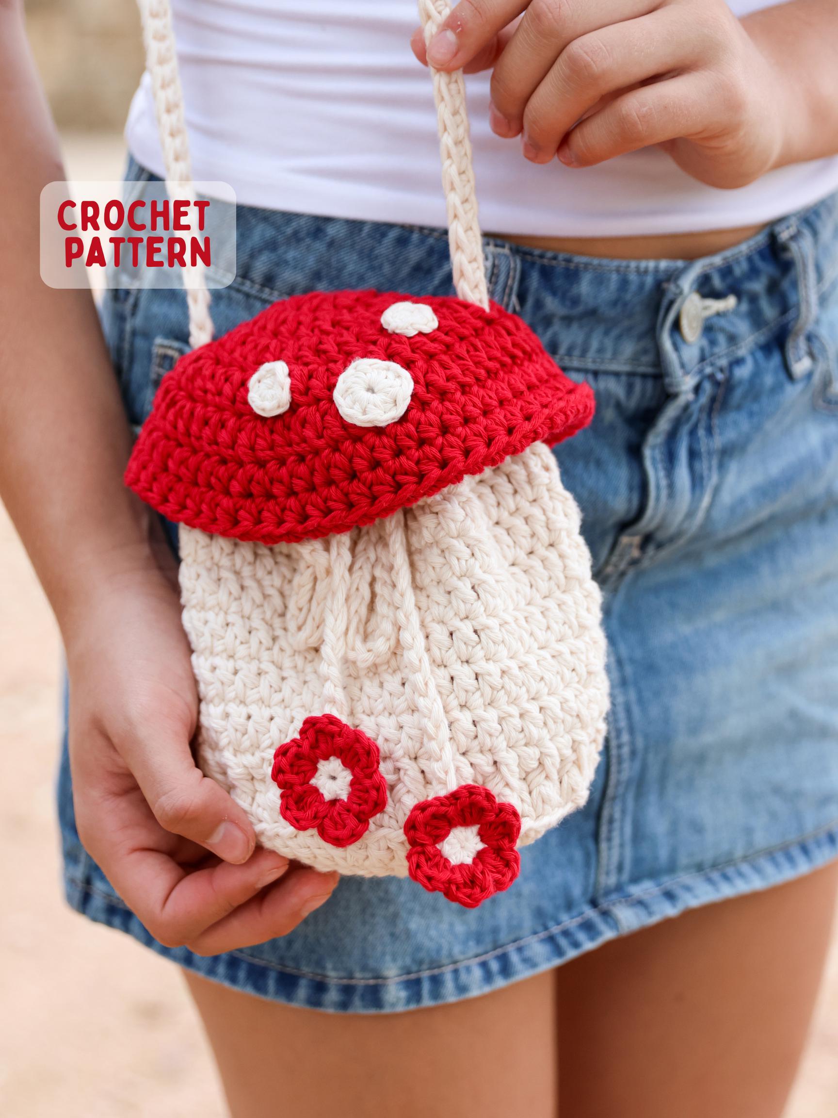 Mushroom Bag Crochet Pattern / Toadstool Purse