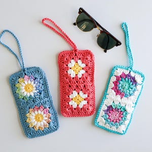 Crochet Sunglasses Case: 100% Cotton Glasses Pouch with Strap