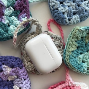 PATTERN ONLY: Crochet Granny Square AirPod Case Beginner-friendly image 4