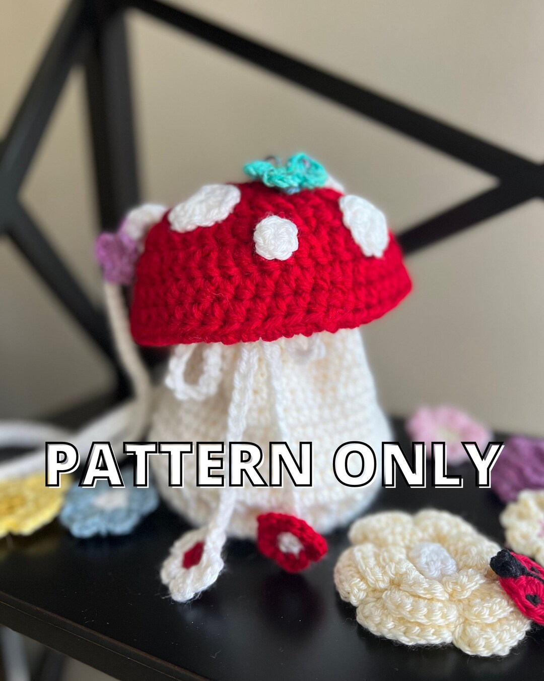 PATTERN ONLY Crochet Mushroom Bag Etsy