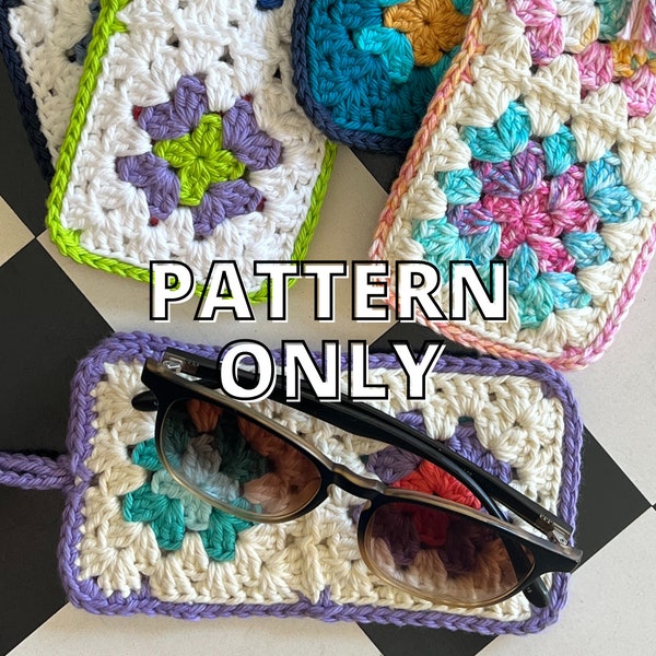 MOTIF UNIQUEMENT : Étui à lunettes de soleil au crochet / Pochette à lunettes / Modèle d'étui pour sac de téléphone en prime