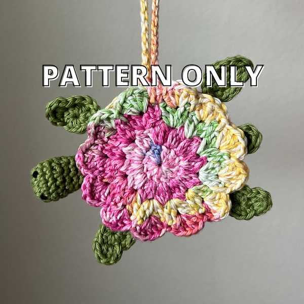 PATTERN ONLY: Crochet Mini Turtle Bag / Small Pouch / Bag Charm / Car Hanging