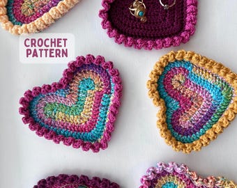 Herz Schmuckschale häkeln Muster - DIY herzförmige Schale, handgefertigte Aufbewahrungsschale, digitaler Download