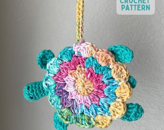 Mini Turtle Bag Crochet Pattern / Small Pouch / Bag Charm / Car Hanging