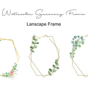 Gold Eucalyptus Frame Watercolor Greenery Frames Clipart Green Leaves ...