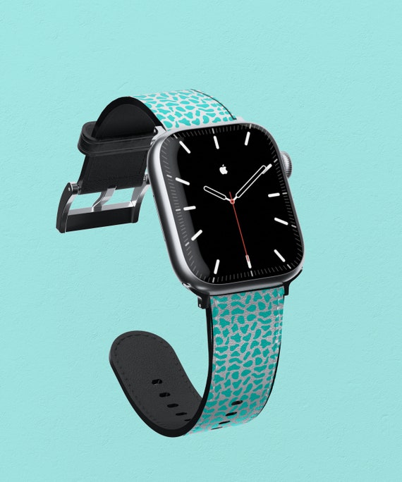 Turquoise Leopard Animal Pattern Apple Watch Band for Women Series