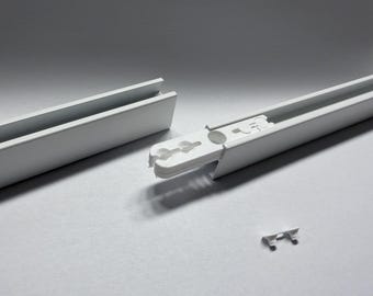Conector mejorado para riel de cortina IKEA VIDGA: pieza de repuesto para riel único/adaptador de extensión, juego de 2