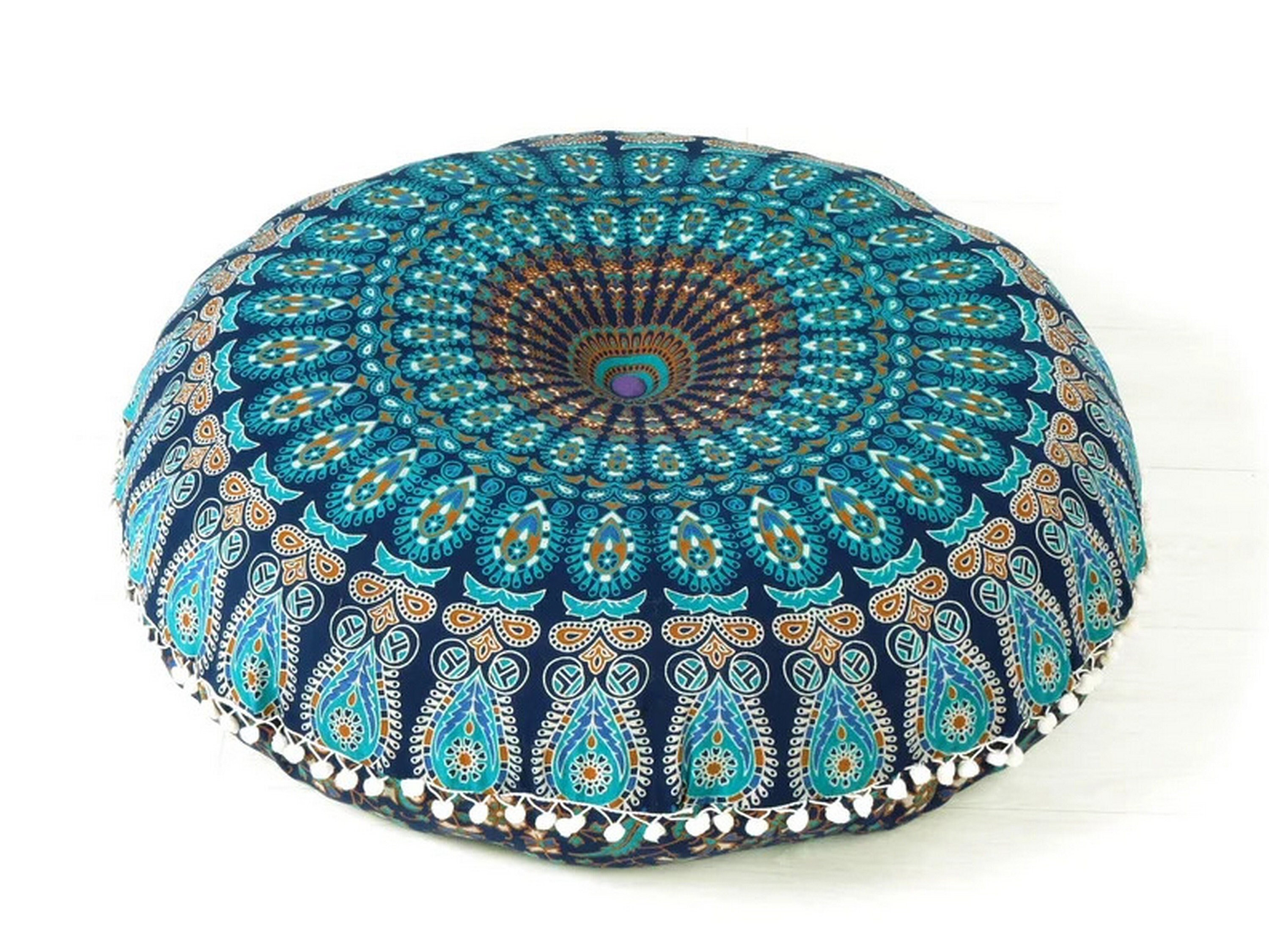 Bohemian Style Floor Cushion Tatami Cushion Thick Cotton And - Temu