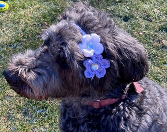 Crochet Flower Headband for Cats and Dogs | Pet Costume | Pet Accessory