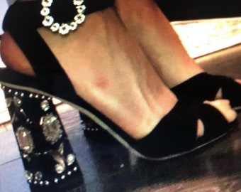 Authentic black suede Dolce & Gabbana sandals