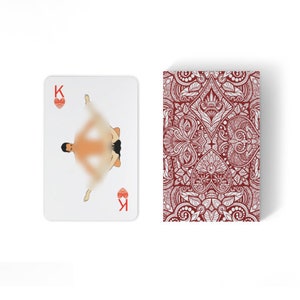 Kamasutra - Cartes à jouer rouges imprimées positions sexuelles - Jeu de table ArtBack - 54 positions différentes