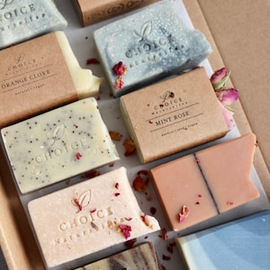 Soap Sample Set, vegan & palmölfrei, pflegende handgemachte Seife, Naturseifen-Set, Probeseife zdjęcie 1