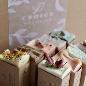 Natural soap sample set "Soap Sample Set" 10x50g – Individually wrapped, wedding favor, guest soap, party favor, goodies, guest soap set image 2