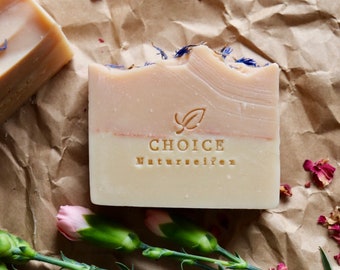 MEADOW natural soap with organic cocoa butter, shea butter, ylang-ylang and orange oil, vegan & palm oil-free, nourishing handmade soap