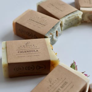 Natural soap sample set "Soap Sample Set" 10x50g – Individually wrapped, wedding favor, guest soap, party favor, goodies, guest soap set image 6