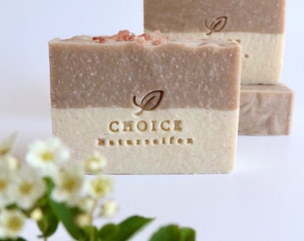 Naturseife LAVENDER & LEMON mit Himalayasalz, Naturseife Lavendel Zitrone, Handgemachte Duschseife, Frische und Entspannung, Körperseife