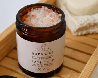 Bath Salt (200g) - Bath salt in a glass jar with essential oils - Wellness gift - SPA experience for home
