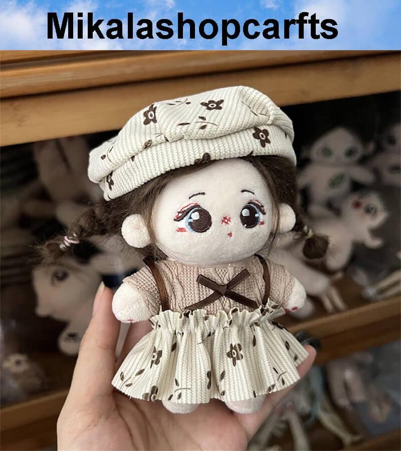 10CM Cotton Doll Suspenders Suit,cotton Doll Dress,cute Dolls