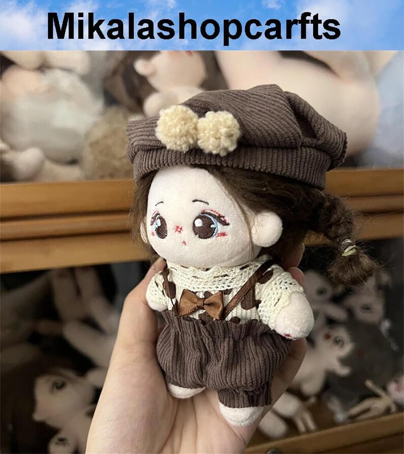 10CM Cotton Doll Suspenders Suit,cotton Doll Dress,cute Dolls