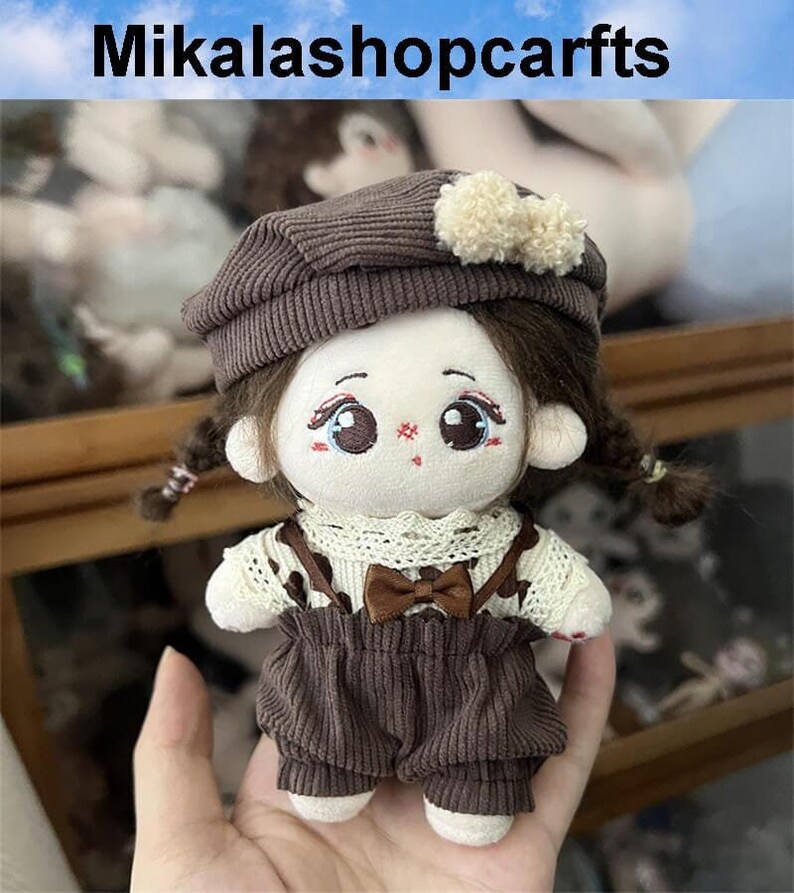 10CM Cotton Doll Suspenders Suit,cotton Doll Dress,cute Dolls