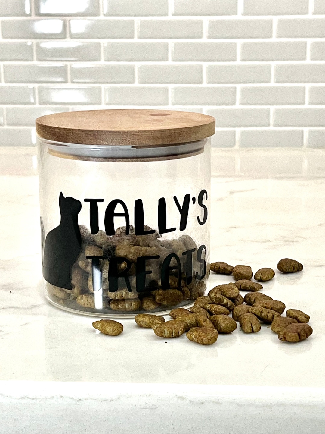 Personalized 14 Oz Cat, Dog, Guinea Pig, Treat Jar Food Container With ...