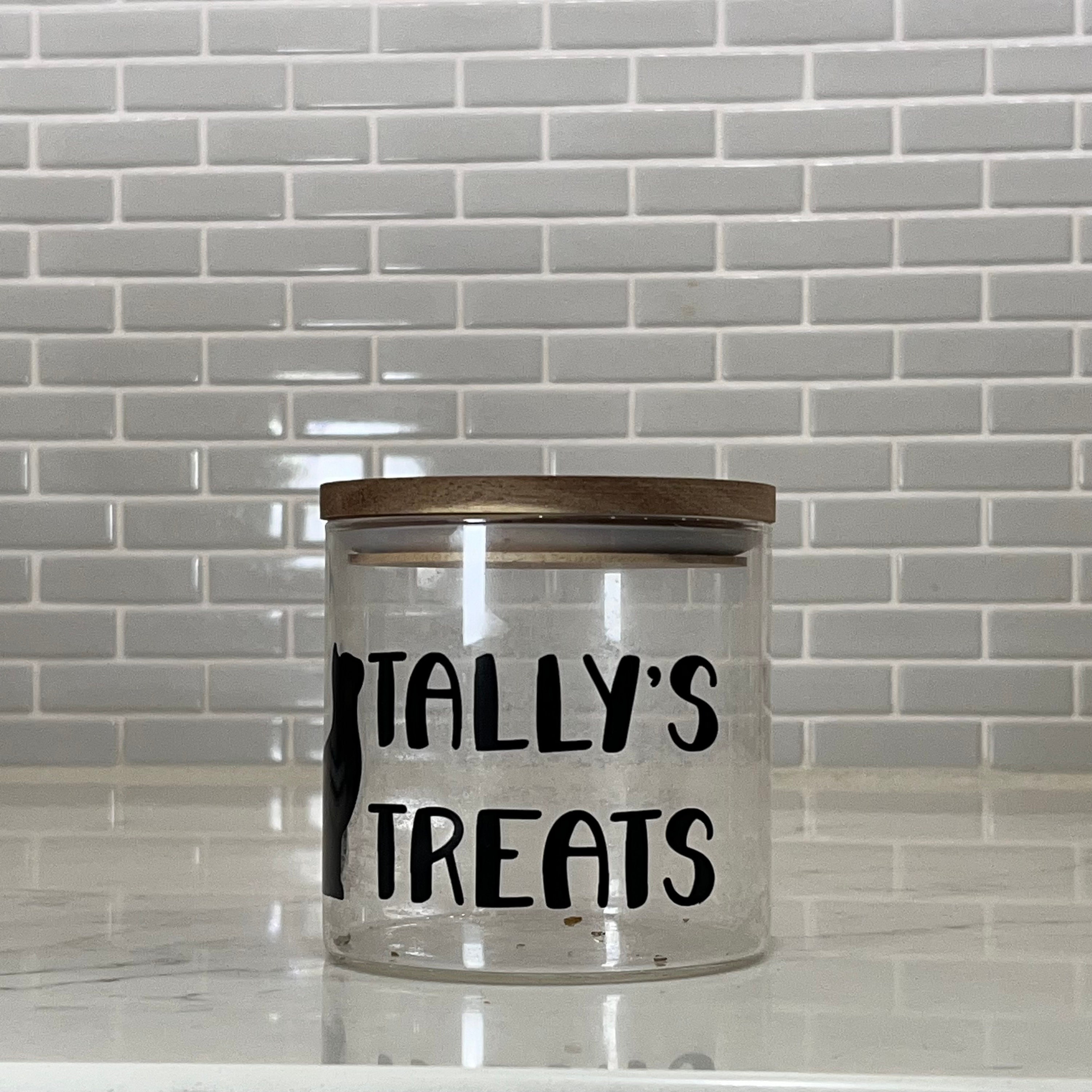 Personalized 14 Oz Cat, Dog, Guinea Pig, Treat Jar Food Container With ...