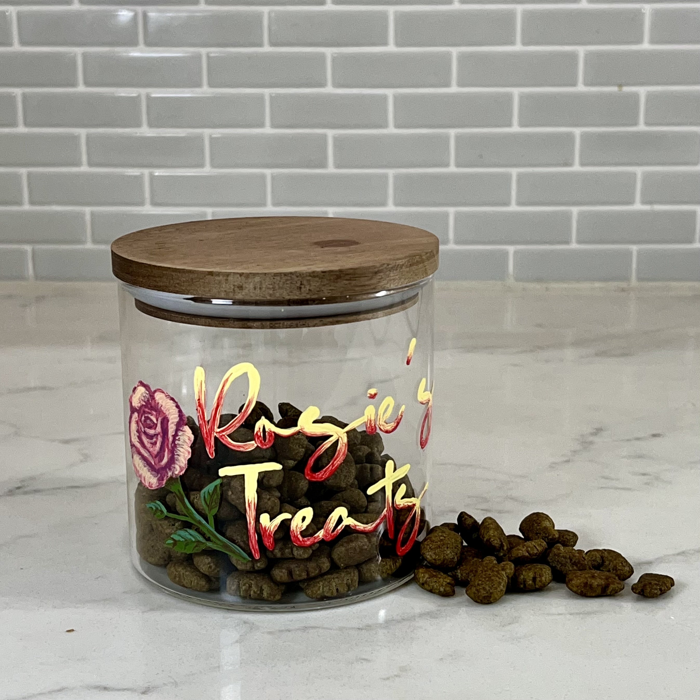 Personalized 14 Oz Cat, Dog, Guinea Pig, Treat Jar Food Container With ...