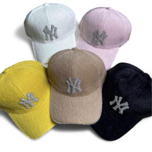 Mink Hair rhinestone NY New York Hat