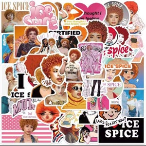 50 Stück Ice Spice Dekorative Aufkleber