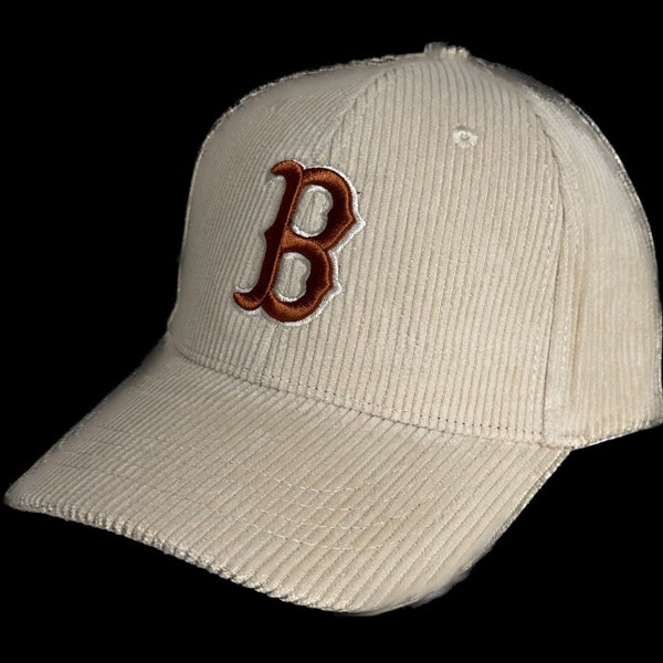 Cappello strutturato regolabile dei Boston Red Sox in velluto a coste