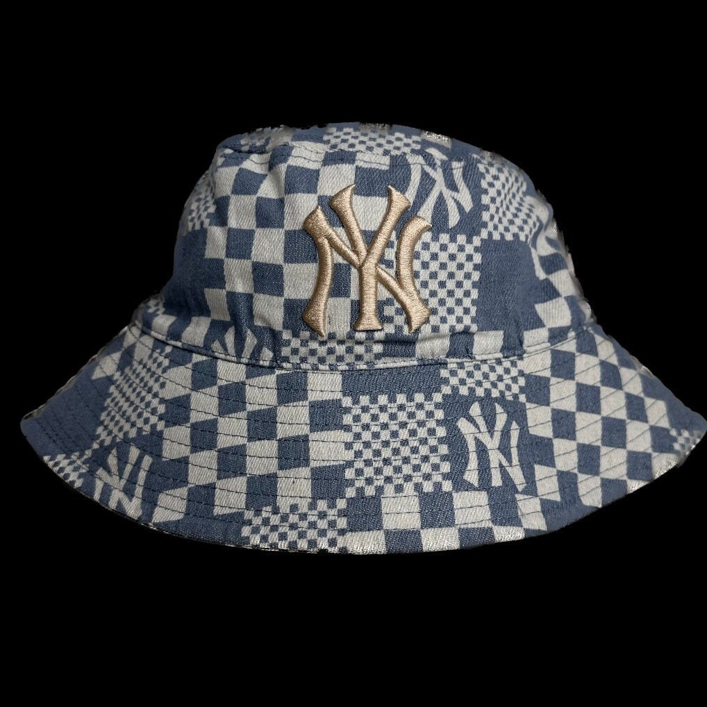 NY New York Yankees Denim Bucket Hat - Etsy
