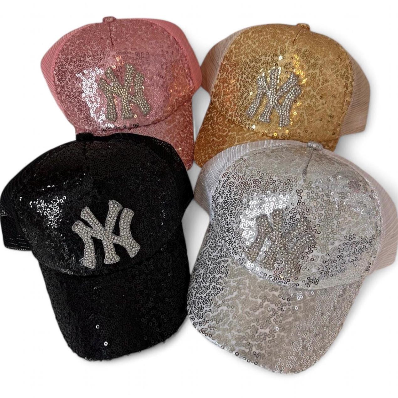 KIDS Custom Sequin Snapback Hat (LA Dodgers, NY Yankees