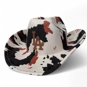 Los Angeles LA Dodgers gold rhinestone cowboy hat