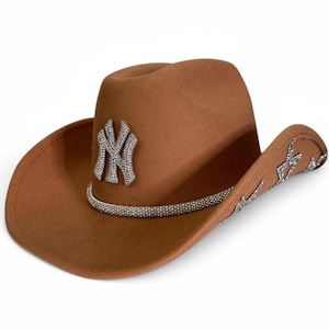 New York Yankees NY rhinestone cowboy hat with stars