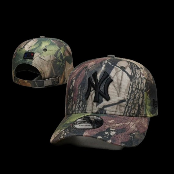 New York NY Yankees Camo Adjustable Hat Etsy