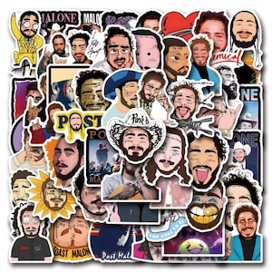 50 Stück Post Malone Dekorative Aufkleber