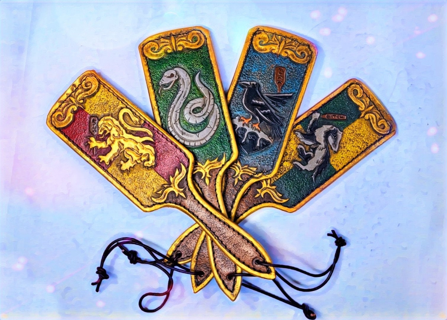 Harry Potter Inspired Spaking Paddle  Griffindor - Slytherin - Ravenclaw -  Hufflepuff  Series - Real Leather High Quality Adult Toy - Etsy UK