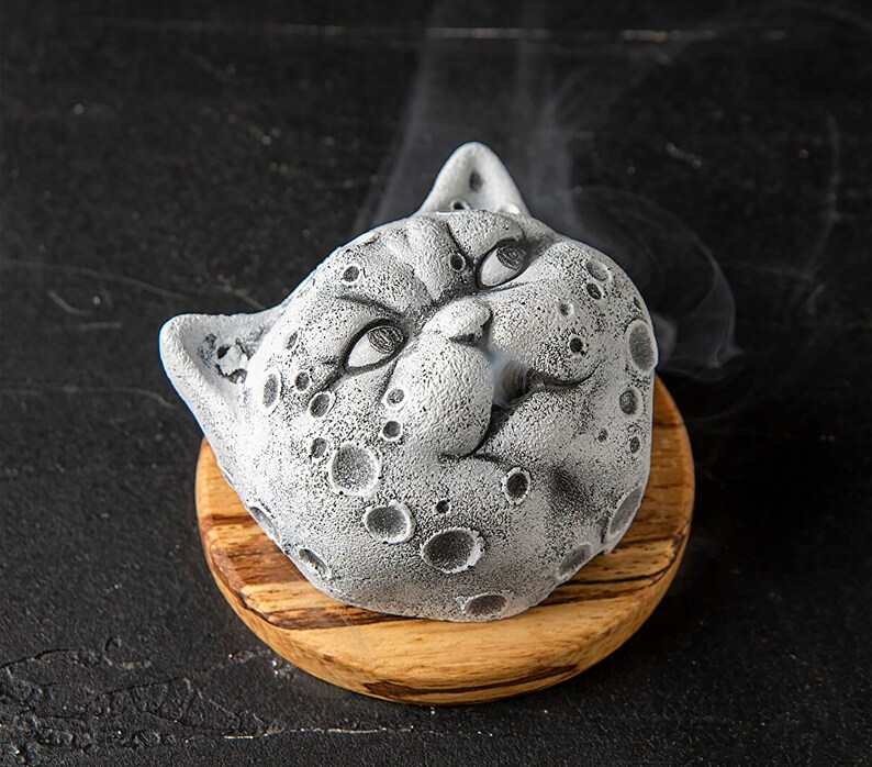 Ceramic Cat Incense Holdercat Sculpture Statuebackflow Etsy