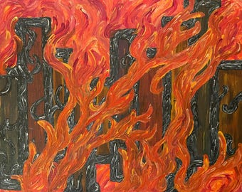 Toile acrylique Flaming Portals