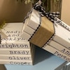 Our Happy Place, Cozy Book Stacker Blocks, Decor, Shelf or Tiered Tray ...