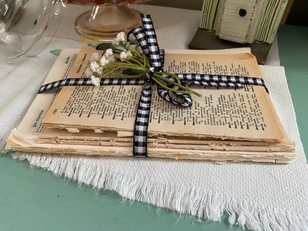 Vintage Book Pages / Vintage Paper Pack / Vintage Junk Dictionary Paper ...