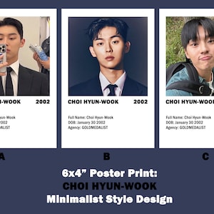 Choi Hyun-Wook Aesthetic 6x4" minimalist-style poster print