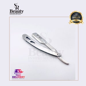 Silver Razor Blade, Professional-Grade Stainless Steel folding Razors with Excellent Quality, Customer Service for Salon and Home Use