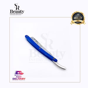 Professional- Blue Razor Blade-Cutthroat Straight Steel Razors for Salon & Home Use- Ensuring Excellent Quality and Customer Satisfaction